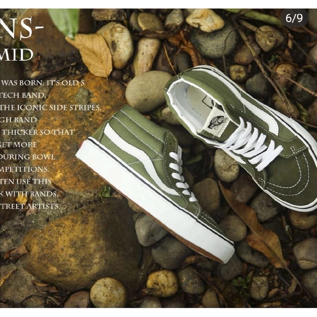 vans sk8 hi army green