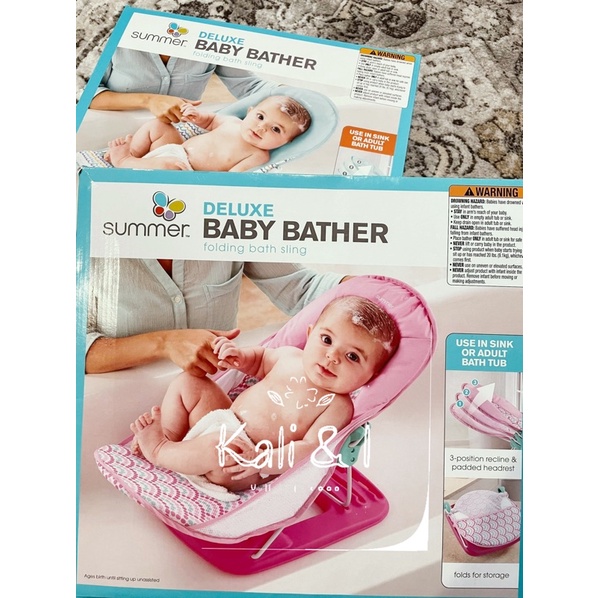 Deluxe Baby Bather Folding Bath Sling - Summer Infant Deluxe Baby Bather Folding Bath Sling What A Girl Wants Belize / Multiple recline positions allow for comfortable positioning for your little one during bath time, and an easy to clean soft mesh sling cradles your baby for maximum support.