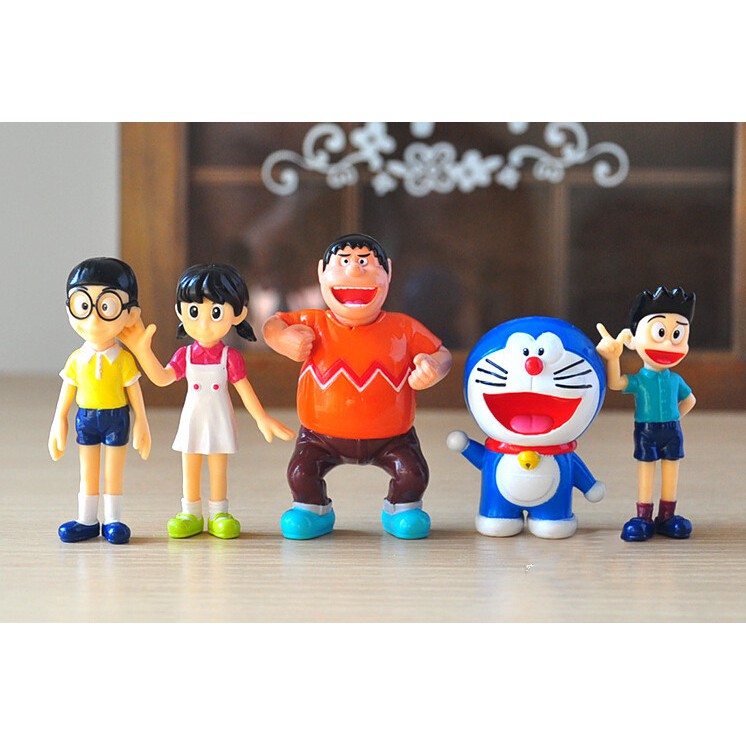 5pcs/lot Anime Cartoon Kawaii Doraemon Nobita Nobi Minamoto Shizuka PVC  Action Figures Collectible M | Shopee Philippines