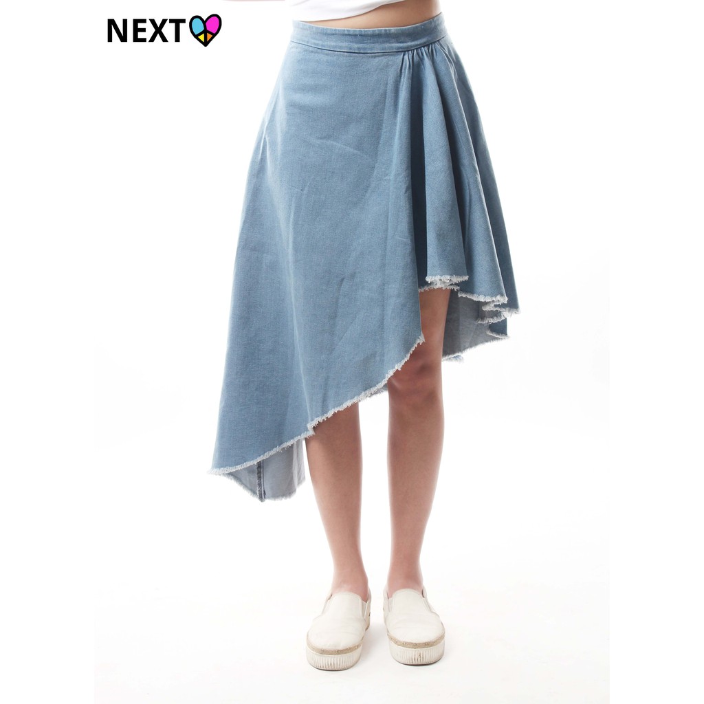 flowy denim skirt