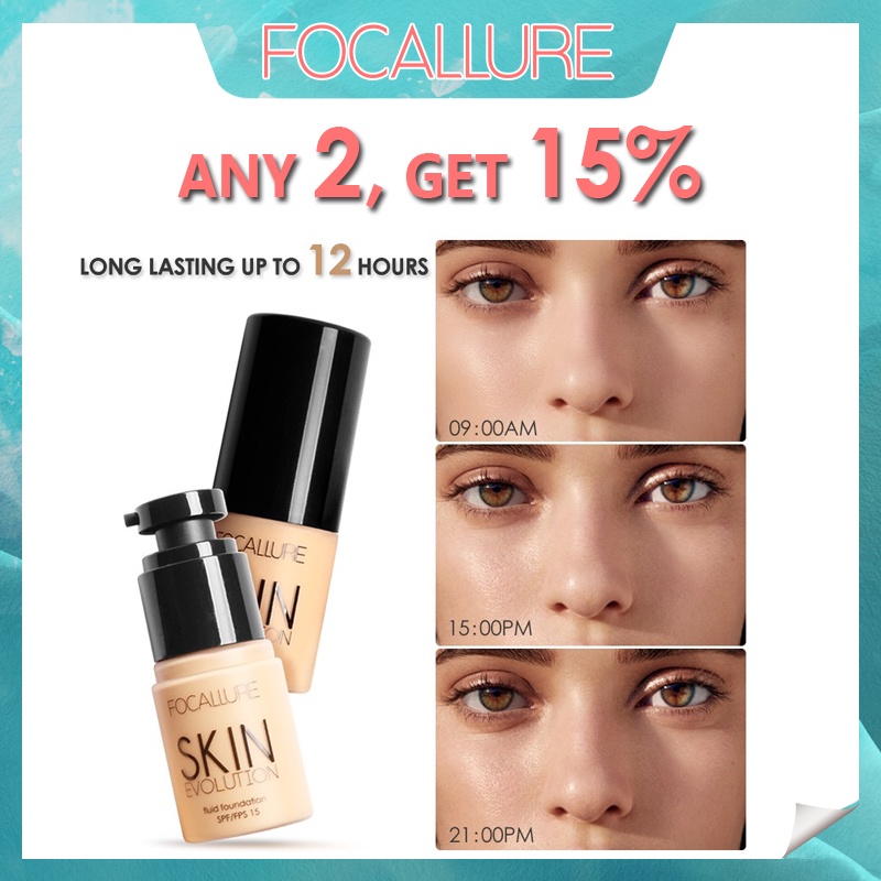 FOCALLURE 24Hours Foundation HD Full Cover Matte Liquid BB Cream Makeup ...