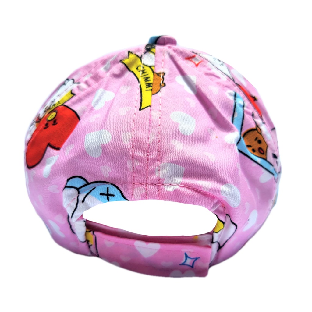 Hats Boys Girls Boys Girls Baseball Snapback Character Print BT21 BTS Pink Full Print Sublime Cool Cute Kindergarten Elementary School Age 12 3 4 5 6 7 8 9 10 Years Hats