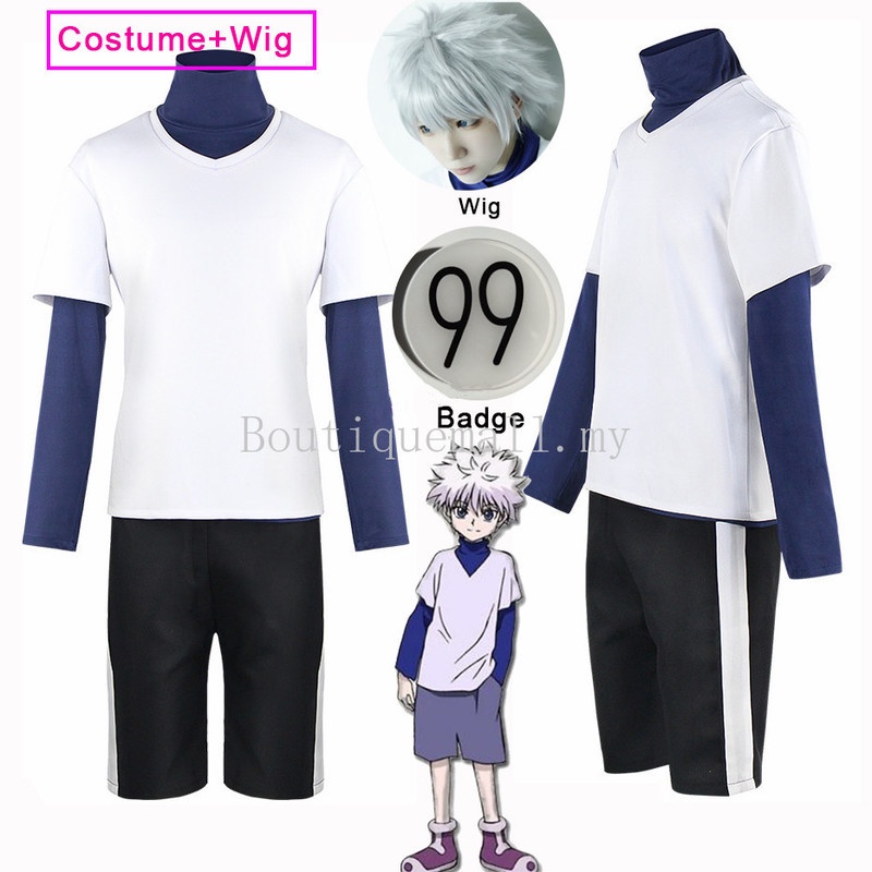 Anime Hunter x Hunter Killua Zoldyck Cosplay Costume Number 99 Badge