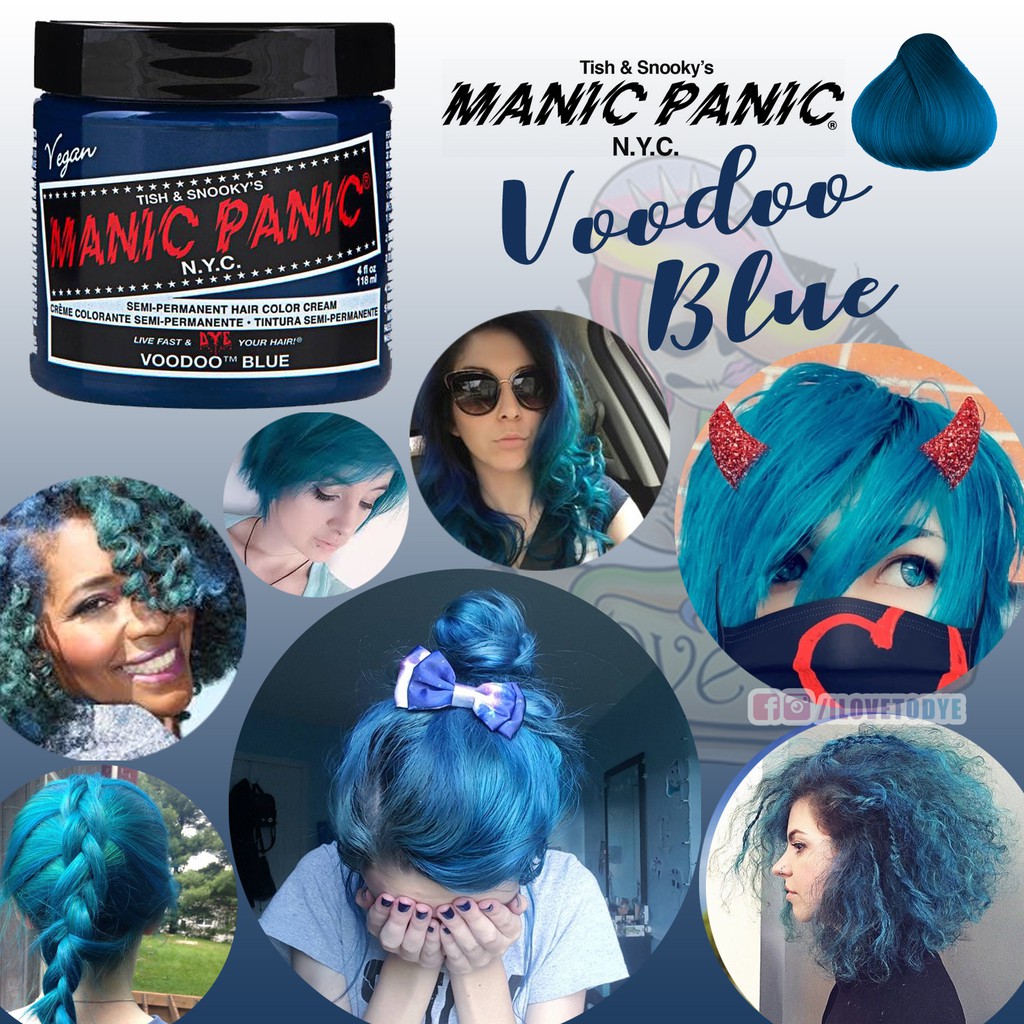 Voodoo Blue Manic Panic Semi-Permanent Turquoise Hair Dye ...