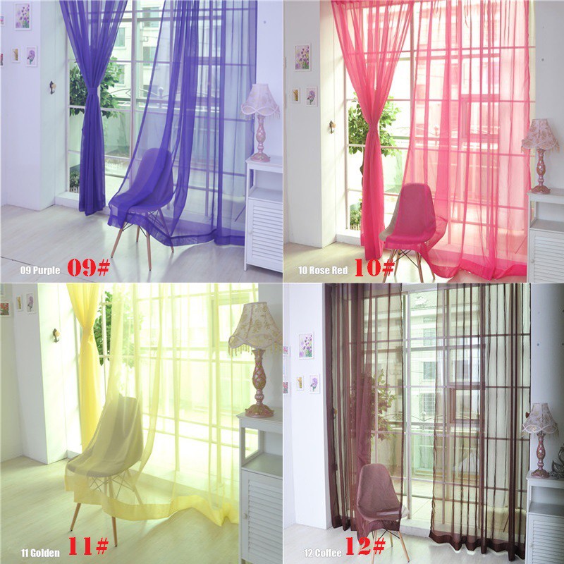 1pc Floral Voile Beautiful House Window Curtain Shopee Philippines