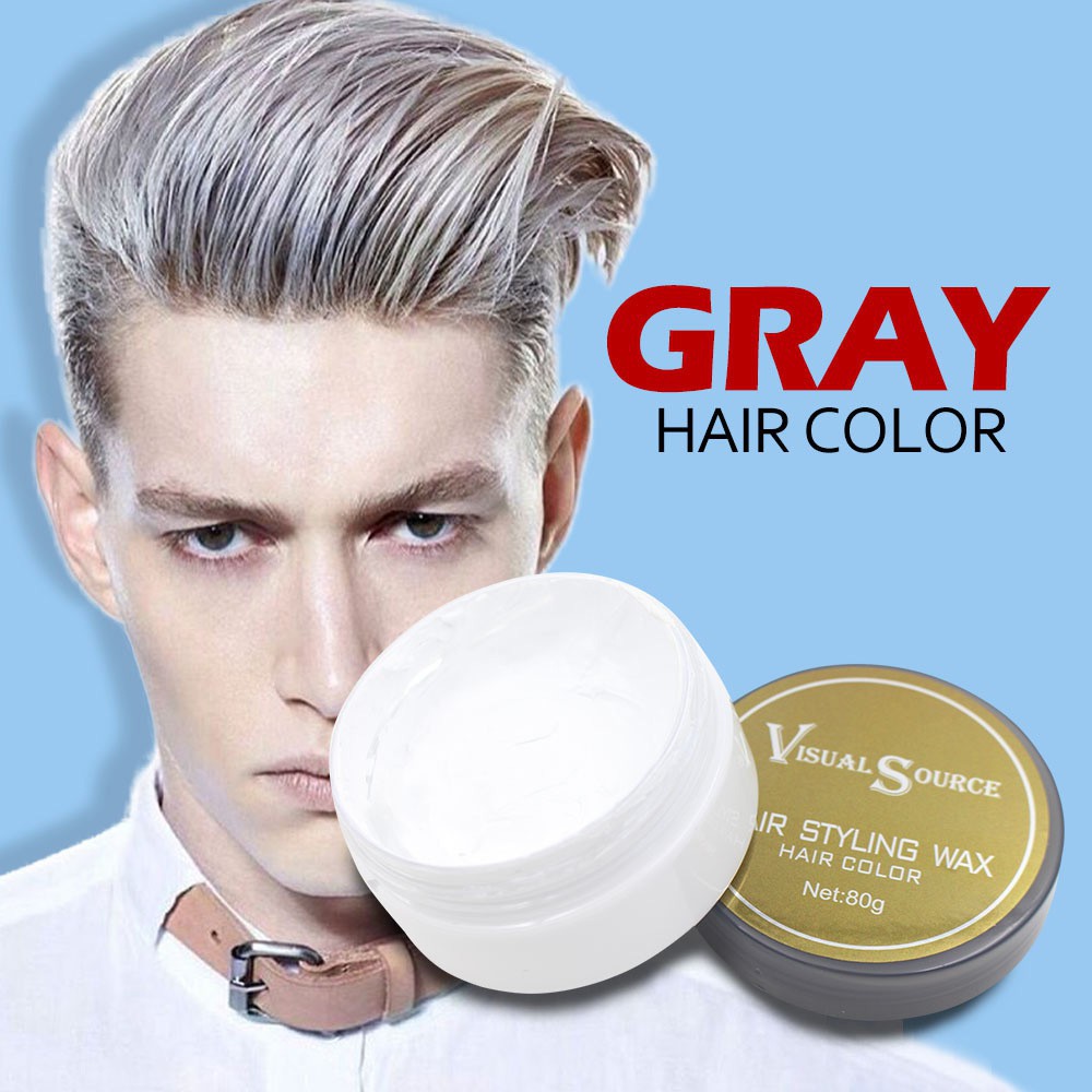 Hair Wax Men Women Grandma Hair Ash Dye Gray Mud Temporary 80g