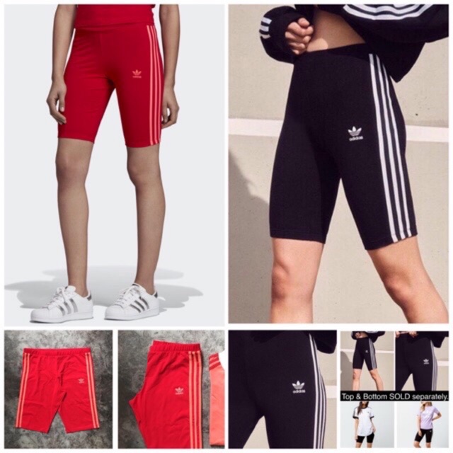 Adidas 3 Stripe Cycle Short Leggings | Shopee Philippines