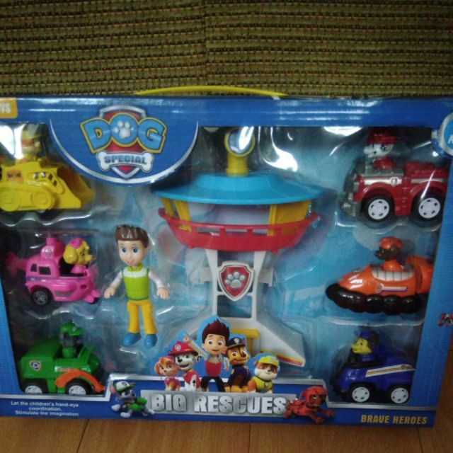paw patrol cars for the tower