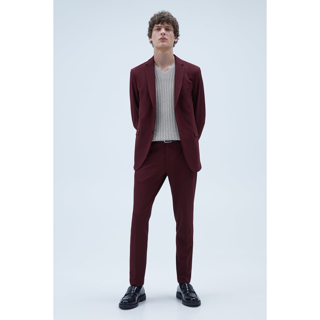 zara maroon suit