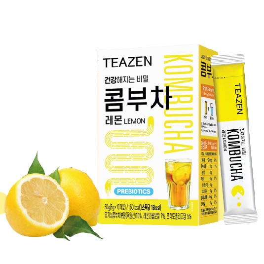 Korea TEAZEN Kombucha Lemon (5g * 10 pieces) | Shopee Philippines