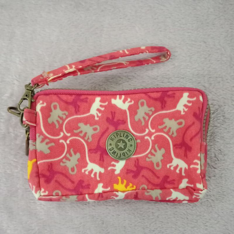 Brandnew Kipling wristlet pouch wallet with 3 zipper compartments