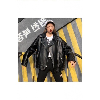 Leather Jacket bf Women's Spring Autumn Style Z Student Large Size Loose Korean o6i1 #4