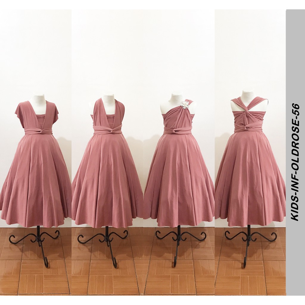 old rose color bridesmaid gown