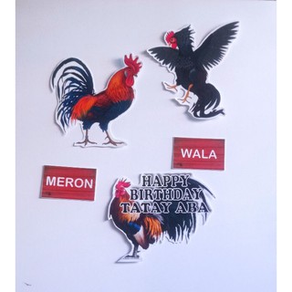 Sabong Rooster Cake Toppers Presyo 59