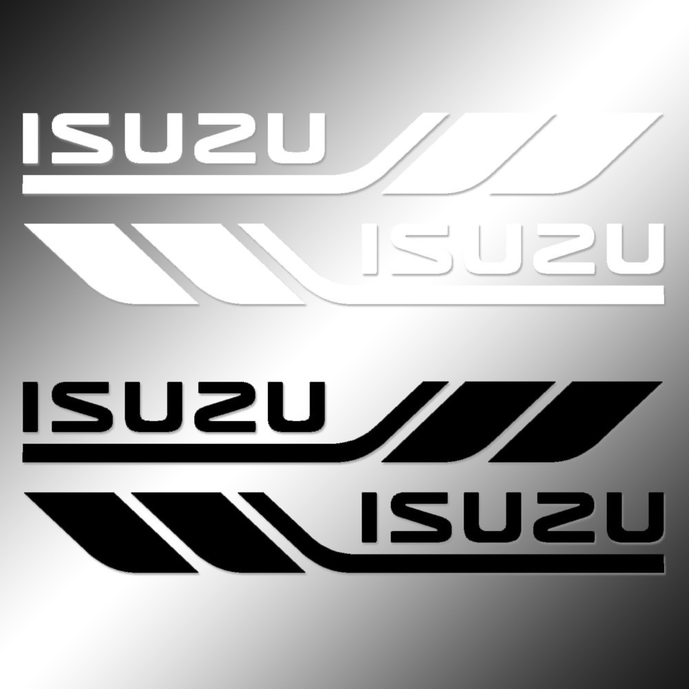 Stickers 2x Isuzu Racing Decals Stripes Vinyl Weather Proof