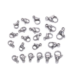 St.Kunkka Stainless Steel Lobster Clasp For Diy Necklace Bracelet Chain Fashion Jewelry Making Findings 30 Pcs. Lot 9 10 11 12 13 15Mm