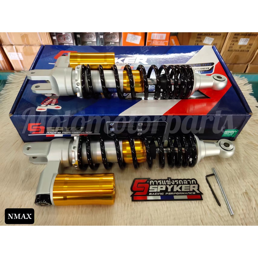 SPYKER MOTORCYCLE REAR SHOCK GAS TYPE SHOCK FOR NMAX /AEROX Shopee