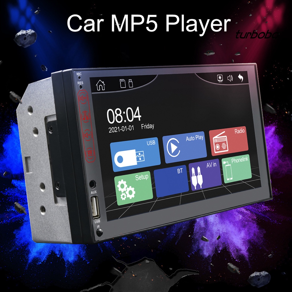 turbobo L1 7inch Car Play MP5 Player Capacitive Touch Screen Mirror Link MP3 Multimedia Player