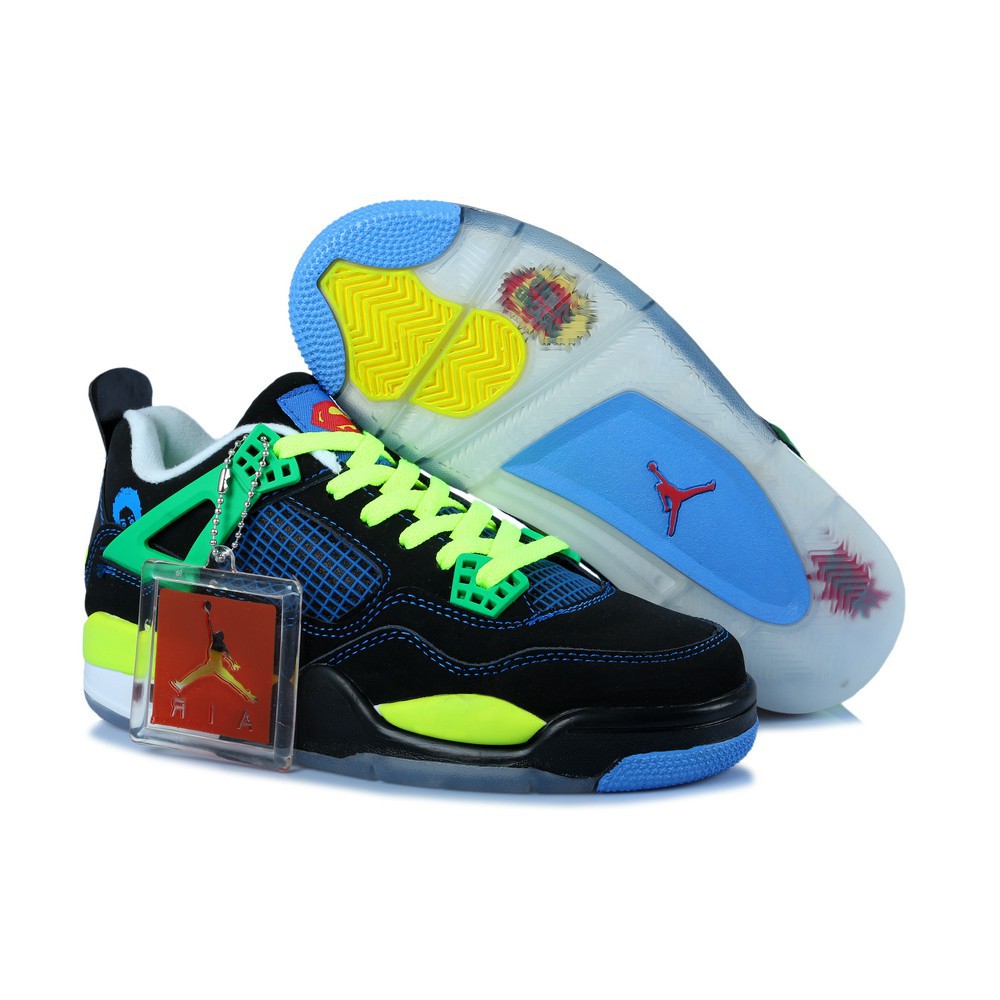 jordan 4 blue and yellow
