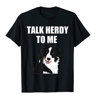 Border Collie T Shirt Talk Herdy To Me Dog T Shirt Vintage Top T-Shirts For Men Cotton Tops Tees Manga Hot Sale #3