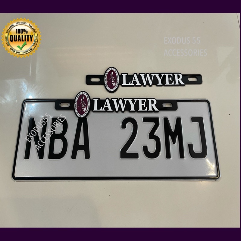 LAWYER Car Badge License Plate Emblem Accessories Shopee Philippines