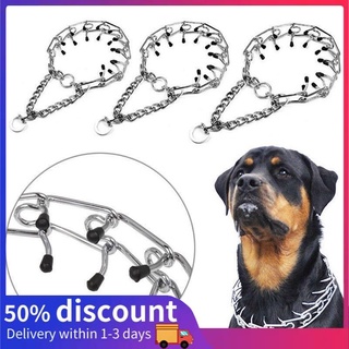 【🇵🇭LOCAL SHIP】Adjustable Alloy Prong Large Dog Pet Training Stimulate Chain Choke Collar