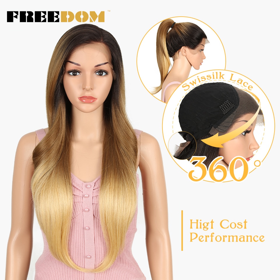 Freedom Synthetic Wigs For Black Women Heat Resistant Straight 613