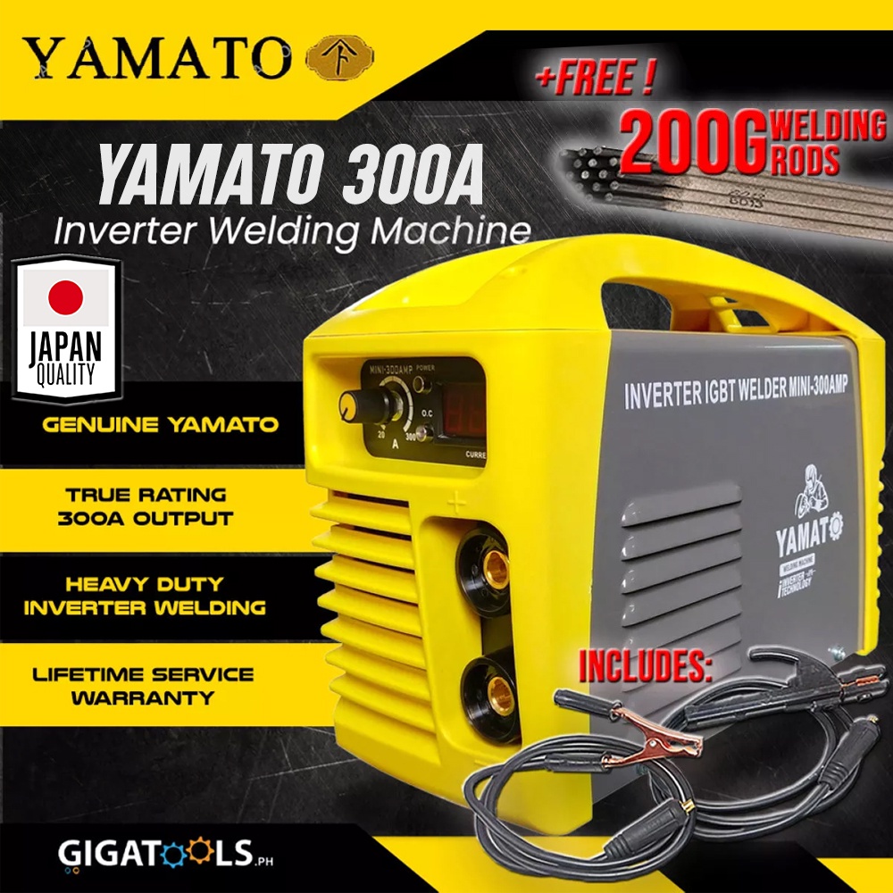 New Yamato 300a Digital Inverter Igbt Welding Machine Mini 300a With Free 200g Rods Shopee 