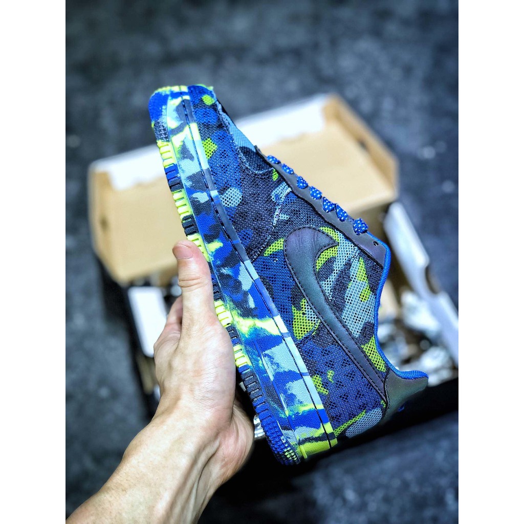 blue camo air force 1
