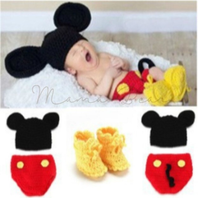 mickey mouse crochet baby outfit
