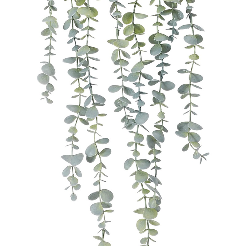 1 Pcs Artificial Hanging Plants Fake Potted Eucalyptus Hanging Plant for Wall Room Home Patio Indoor Outdoor Decor
