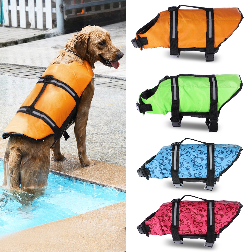Dog Life Jacket Vests Outdoor Pet Dog Cloth Float Puppy Rescue Swimming ...