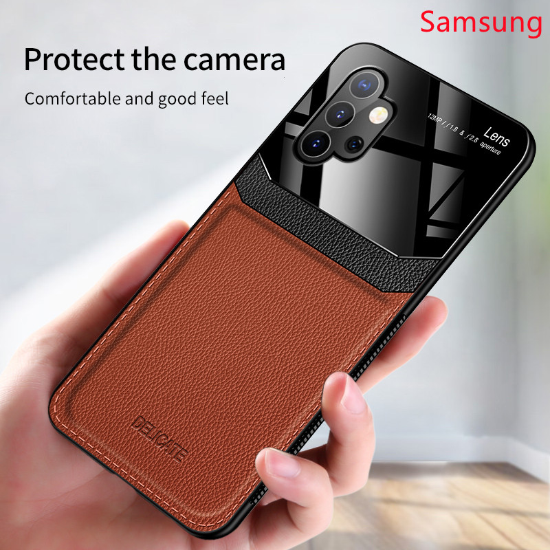 Samsung Galaxy A32 5G A02S A72 A52 Casing Reno 4 4G Leather Case For