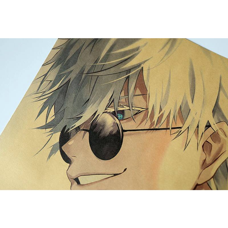 Jujutsu Kaisen “Gojo Satoru” Retro poster Kraft Paper Wallpaper wall poster Paintings 50.5*35cm
