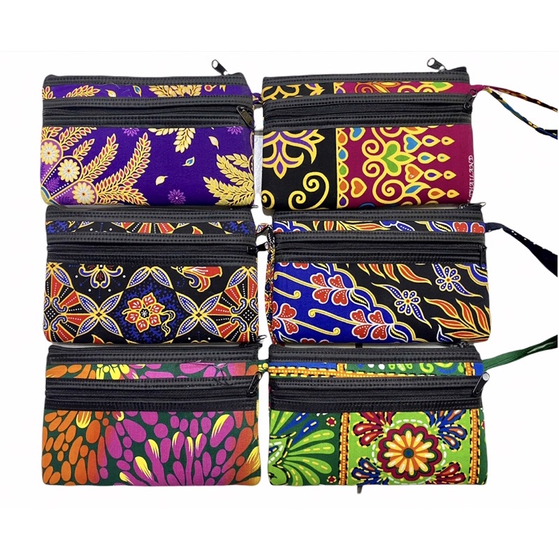 Batik Wallet Double Zipper Wallet | Shopee Philippines