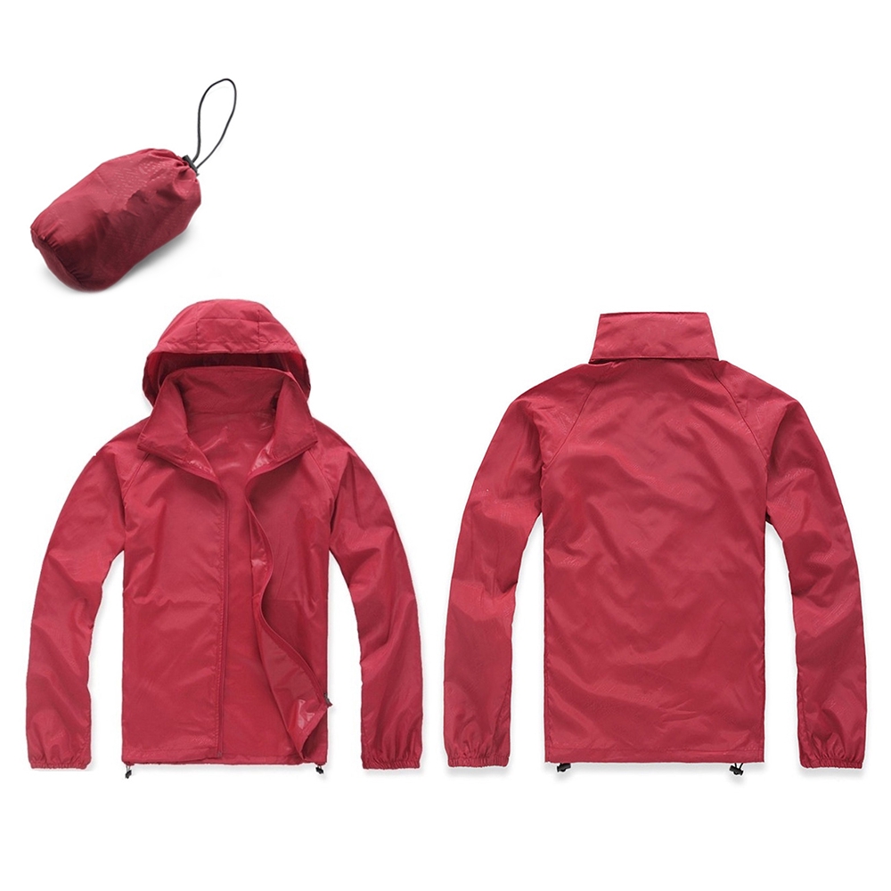 red outdoor jacket