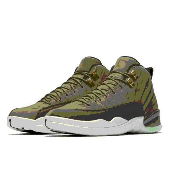 jordan 12 army green