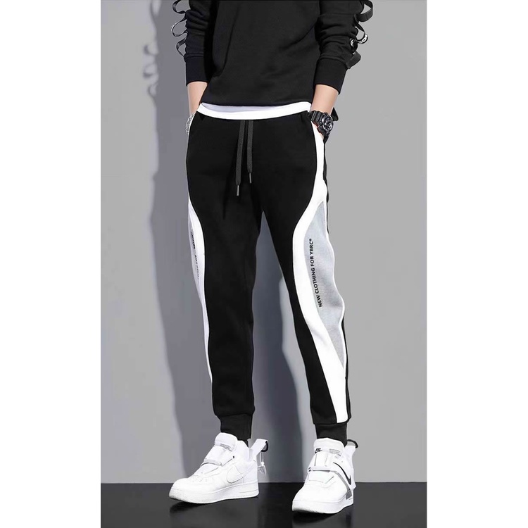 Classic Streetwear Casual Men Ribbons Harem Jogging Pants Male Slim Fit ...