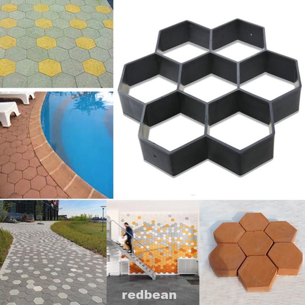 Diy Floor Road Hexagon Paver Cement Concrete Reusable Path Maker