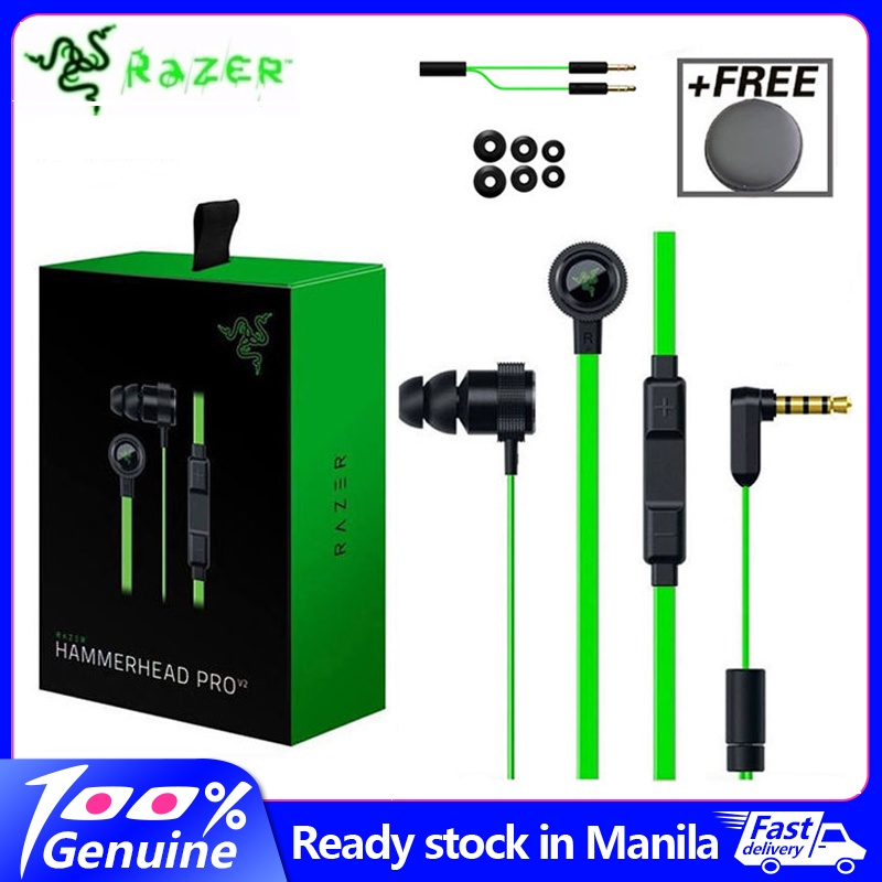 Gaming Headset Razer Hammerhead Pro V2 Earphone For Phone 3 5mm Wired In Ear Bass Earbuds Gaming He Shopee Philippines