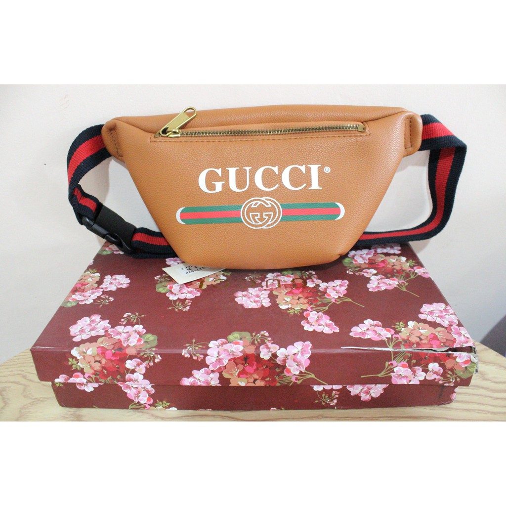 gucci print belt bag