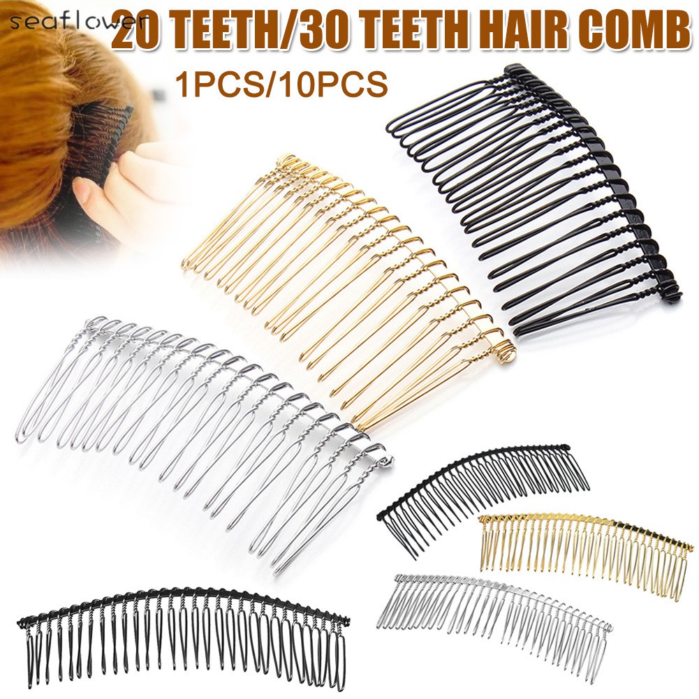 1/10 Pcs Hair Clip Combs Metal Wire Hair Combs Bridal Wedding Combs