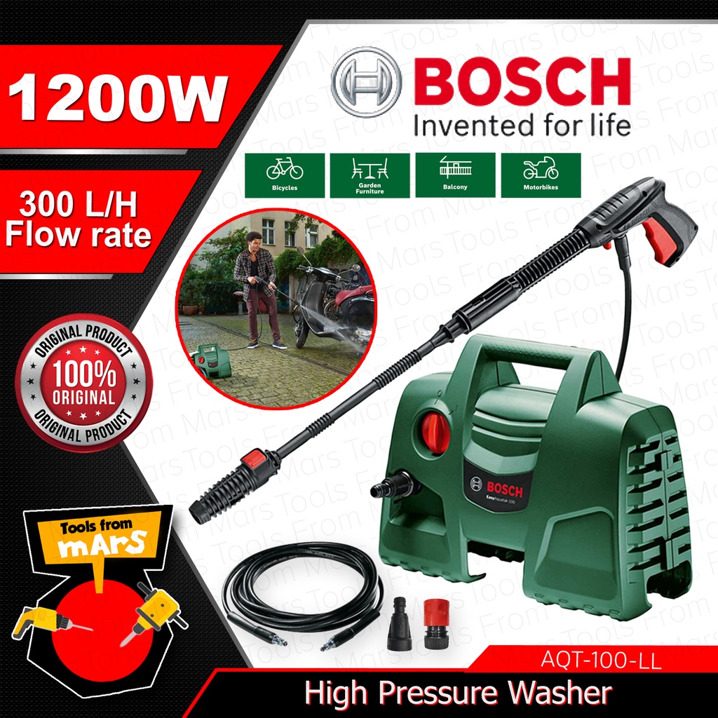 Bosch Professional High Pressure Cleaner Easy Aquatak 100 Long Lance 1200w Aqt 100ll 06008a7ek1 3288