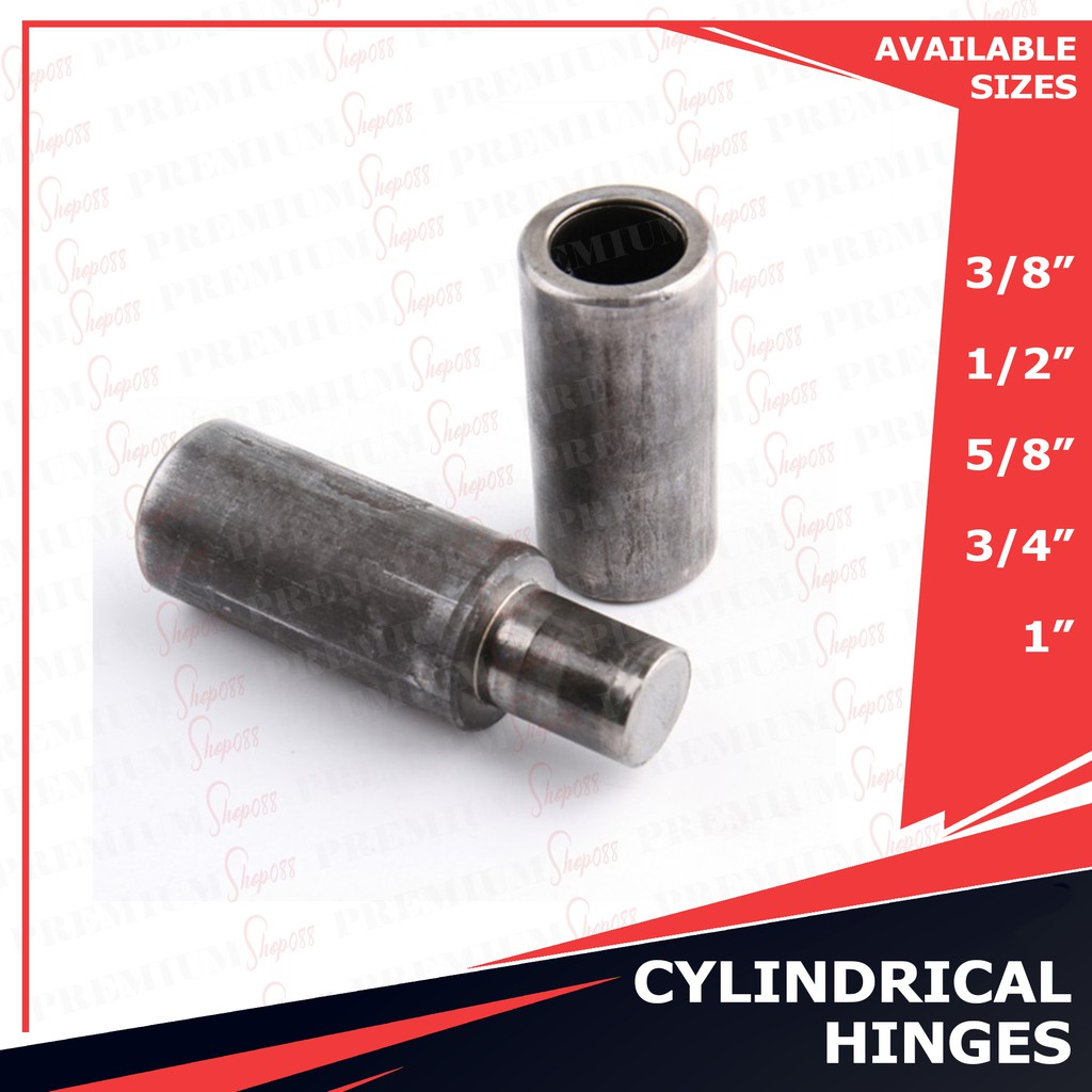 Cylindrical Hinge Welded Round Barrel Iron Shaft Gate Door Hinges 3/8 1/2 5/8 3/4 1 Shopee