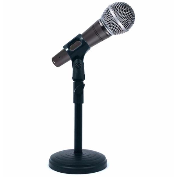 Universal Solid Brass Microphone Stand Desk Mic Stand Black