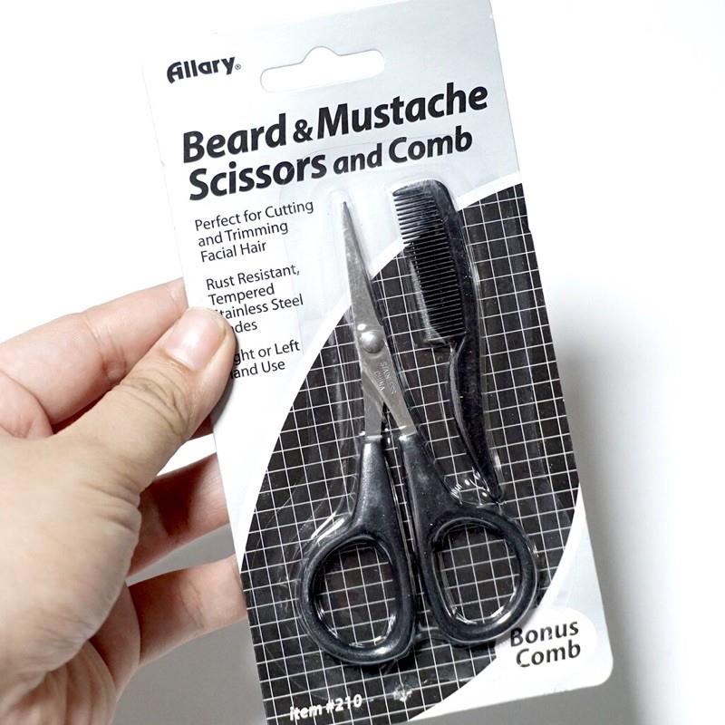Beard & Mustache Scissors and Comb (Stainless rust resistant) Shopee