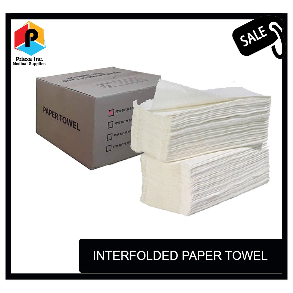 PRIEXA Interfolded Paper Towel Virgin Pulp TISSUE Pulls X Packs Per Box Shopee