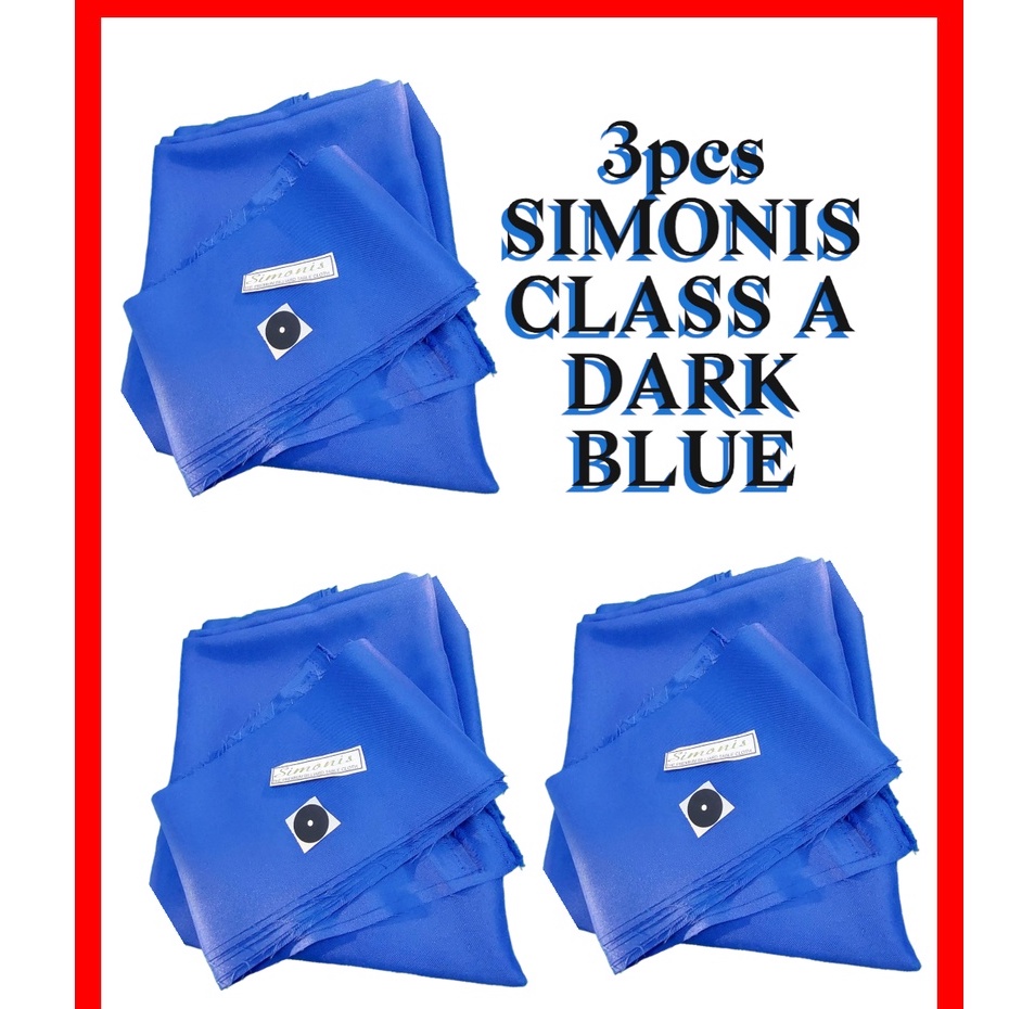 3Pcs. US SIMONIS DARK BLUE BILLIARD CLOTH/TAPETE NG BILYARAN (ABLP QUALITY BILLIARD ACCESSORIES