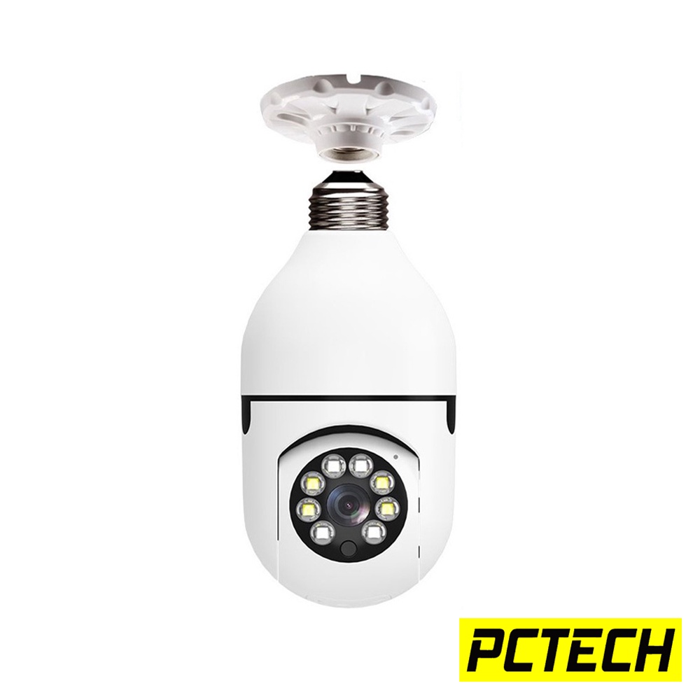 CCTV V380 Q16s Ip Cam Camera 360 Degree Led Light Bulb 2way Audio WiFi