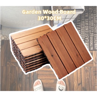 1pcs 30*30cm Wooden Deck tiles Anti-corrosion Wood-Plastic Composite WPC floor tiles Garden floor #5
